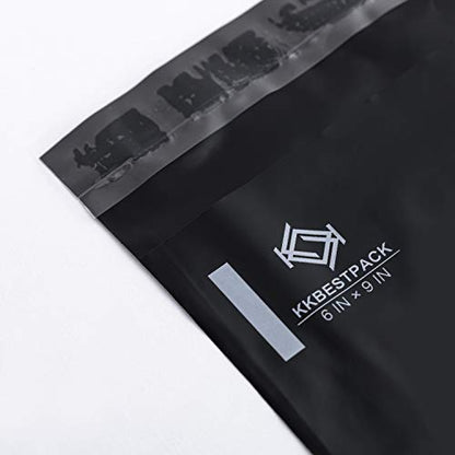 KKBESTPACK Black Poly Mailers 6x9 in, Small Shipping Bags, 100 Pcs - color: Black, size: 6" x 9" 100 pcs