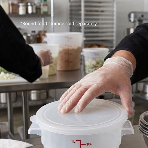 TrueCraftware- 1 Qt. Translucent Round Polypropylene Food Storage Container Lid 1 Piece Replacement Lid for Round Container Meal Prep Kitchen Pantry Commercial Restaurant - color: Lid - Fits 1qt