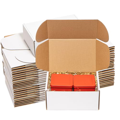 Wowxyz Shipping Boxes 9x6x4" 30 Pack White Corrugated Cardboard Mailing Box - size: 9x6x4"