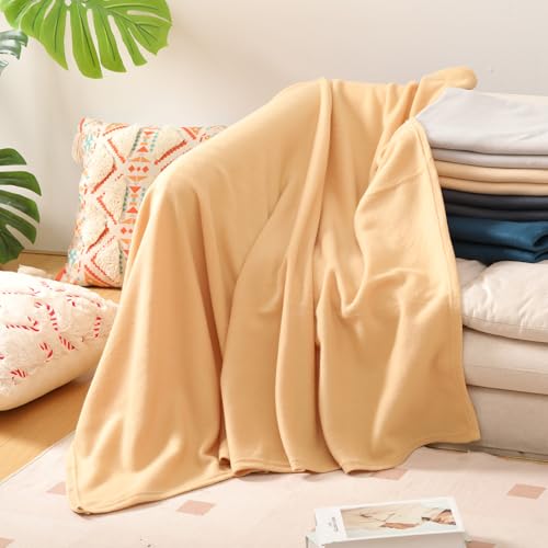 Macarrie 50 Pack Fleece Blankets Bulk,50 x 60 Inch Soft Wool Throw Blankets - color: Macaron Color