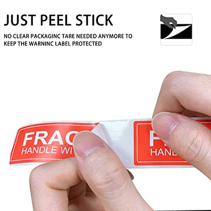 3" X 1" Fragile Handle with Care Warning Stickers for Shipping and Packing-250 Permanent Adhesive Labels Per Roll - color: Tz-ys-fr