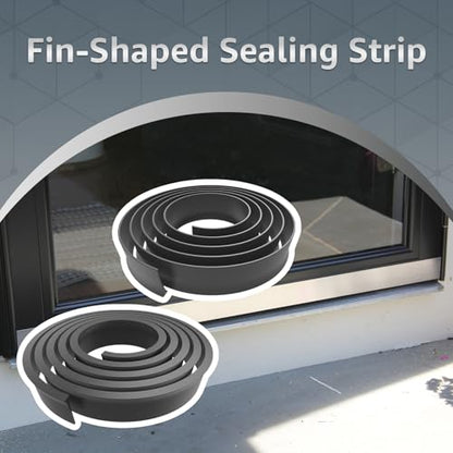 2Pcs Replacement for Andersen Storm Door Botton Sweep Fin Weatherstrip - color: Black