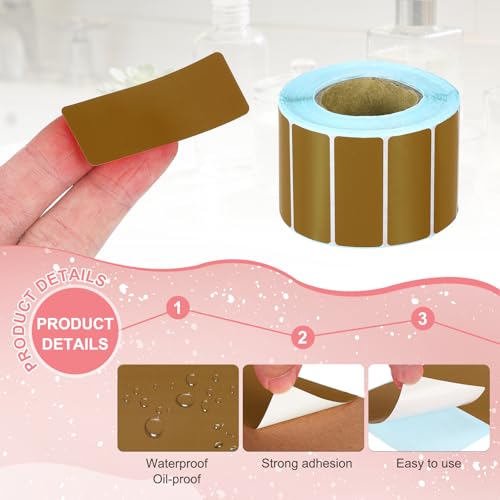 PATIKIL Thermal Labels Self-Adhesive 1x2 Brown 1200Pcs - color: Brown, size: 1 x 2 Inch