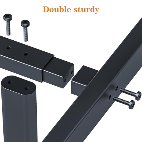 Wiracks Heavy Duty Clothes Rack for Hanging Clothes Clothing Rack 300LBS Portable Clothes Rack 45" L*15" W*66" H Thickened and Widened elliptical Tubes (Black)