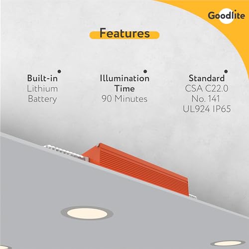 Goodlite 15W Essential Safety Emergency LED Driver: Ensures Continued Lighting During Power Failures, 2000mA, 170Vdc, 90-Min Backup, 120/347V, Quick 24Hr Recharge, for T8, Downlights etc 1ct (G-48410)