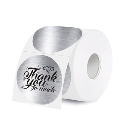 2 Inch Holographic Thermal Labels,Silver Round Thermal Printer Labels,Printable Round Thermal Printer Labels Self-Adhesive Direct Thermal Label(300pcs Brushed Silver) - color: Brushed Silver, size: 2 inch