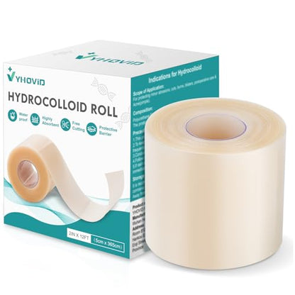 Hydrocolloid Roll for Wound Care, Hydrocolloid Patch Bandages (2in x 12ft) - size: 2in x 12ft