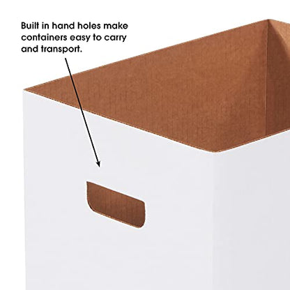 Box USA 50 Gallon 18" L x 18" W x 36" H 10-Pack Cardboard Trash Cans and Recycling Bins, Reusable or Disposable Pop Up Garbage Boxes for Parties, Outdoor Events, Heavy Duty, Waste - size: 50 Gallon 10-Pk, style: Waste