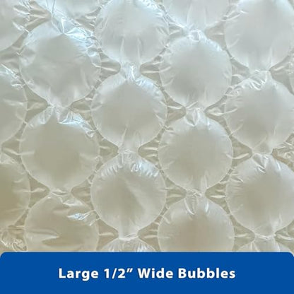 4 Rolls of 984 FT x 1/2" x 12" Wide Bubbles Roll Film - Perforated Every 12" | Large Bubble Air Pillow Wrapping | Clear Packaging Wrap Protection for Packing Moving Shipping Storage - 3,936 FT Total - size: 984' x 4 Rolls