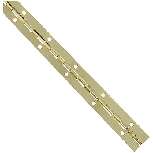 National Hardware N265-355 V570 Continuous Hinge in Brass,1-1/16" x 12" - color: Brass, size: 1-1/16" x 12", style: National Packaging