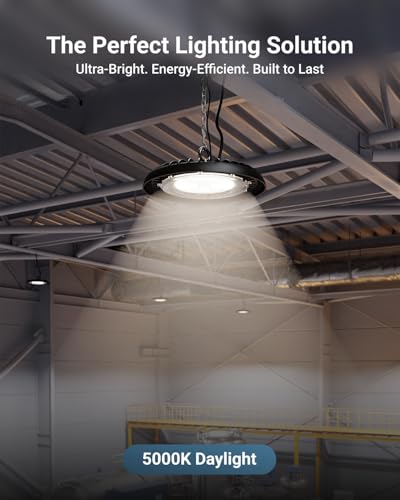 Sunco 10 Pack UFO LED High Bay Light, 200W, 5000K, 28000LM, Dimmable - color: White 5K