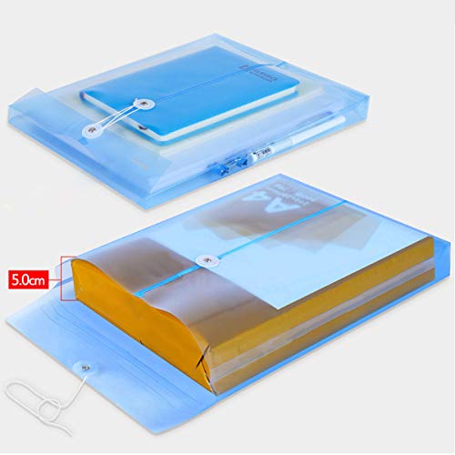 LaOficina 5 Pack Poly Envelopes with String Button Closure, Letter Size