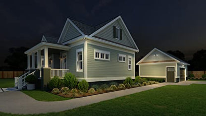 Lithonia Lighting HomeGuard 3-Light LED Outdoor Flood Lights, Dusk to Dawn - color: Dark Bronze, size: 3-Light, style: 1750-4100 Lumens
