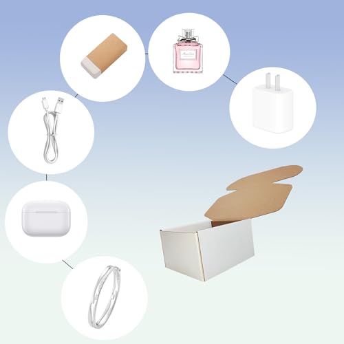 5x5x3 inch Shipping Boxes Set of 25, White Corrugated Cardboard Mailer Box - size: 5x5x3 -25 Pack