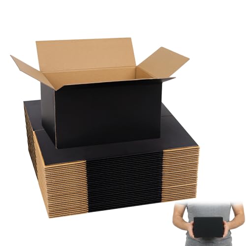 Black Shipping Boxes 6x4x4, 30 Pack Small Mailer & Packaging Boxes for Small Business, Heavy Duty Corrugated Cardboard, Ideal for Shipping & Packaging - color: Black, size: 6x4x4