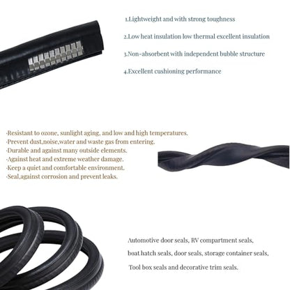 Rubber U Channel Bulb Trim Seal,Garage Door Seals Bottom Rubber, Automotive Weather Stripping 11/16" x 3/4" Fits Range 3/64" to 3/8" Edge for Car Bus Camper Boat RV Truck Doors (32 feet) - size: 32 Feet