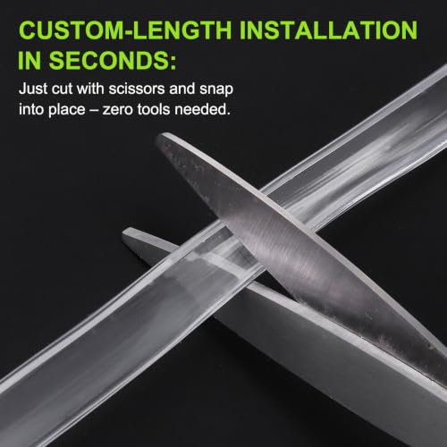 PATIKIL Rubber Seal Strip, 10Ft Flexible U Channel Edge Trim Protector Soundproof Door Seal Strips Fit 6-7mm Thick Edge, 3/8"(10mm) Width, 19/32"(15mm) Height, Transparent - size: 3/8"(10mm ) x 19/32"(15mm )