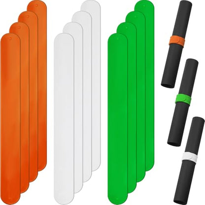 Charniol 12 Pieces Gift Wrapping Paper Roll Holder, Green, Orange, White - color: Green, Orange, White