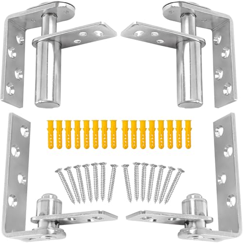 Tambee Saloon Door Hinges, Heavy Duty 304 Stainless Steel Double Swing Action Hinge Self Closing Silver 2 Pack Swing Hinge Silver Hardware for Bar, Cafe, Patio & Interior Swing Doors - color: Silver 2pc