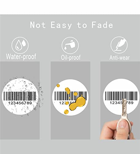 Hybsk 3 inch Circle Color Direct Thermal Stickers Shipping Labels for Barcodes,Name Tag,DIY Logo Design,QR Code,Inventory– Compatible with Zebra,Rollo,Munbyn,and More-350 pcs (3 inch,White) - color: White, size: 3"