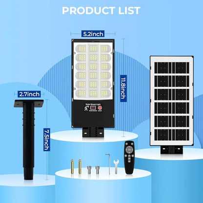 2 Pack Solar Street Lights Outdoor for Outside, Commercial Outdoor Solar Lights for Yard Parking Lot, Solar Motion Lights Waterproof, LED Solar Garden Lights Dusk to Dawn - size: 2 Pack