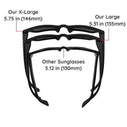 X Power ANSI Z87+ Extra Large Weekenders Impact Resistant Safety Sunglasses - color: 009 Matte Black Frame / Yellow Lens, size: X-Large