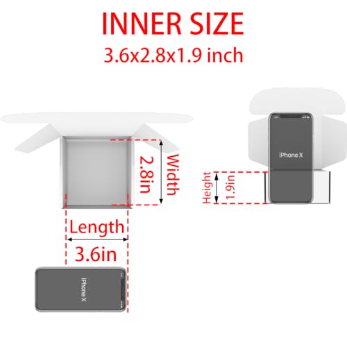 4x3x2 Shipping Boxes Set of 50, Brown Mailer Corrugated Cardboard Box - color: Brown, size: 4"x3"x2"/50-pack