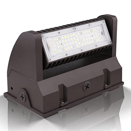 Rotatable Head LED Wall Pack Light 40W, 5400LM, 5000K, Bronze - color: 40W