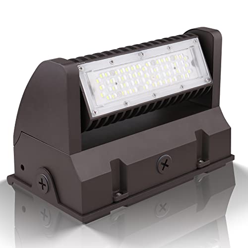 Rotatable Head LED Wall Pack Light 40W, 5400LM, 5000K, Bronze - color: 40W