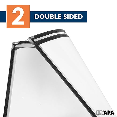 Ilyapa Clear Menu Covers, 8.5x14 Inch - 30 Pack, 2-View Single Page Design - color: Black, size: 8.5 x 14