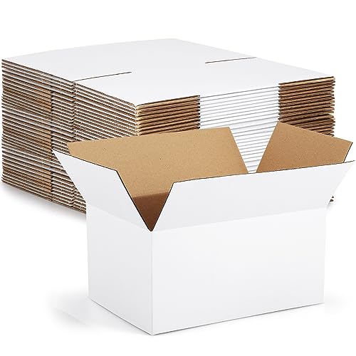 Eupako 10x7x5-Small-Shipping-Boxes-30-Pack-White-Corrugated-Box-Mailers, Cardboard Boxes for Packaging Small Business, Mailing - color: White, size: 10x7x5 Inches (30 Pack)