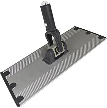 CleanAide Flat Mop Plate Frame for 10" Microfiber Pads, Commercial-Grade Aluminum with 360° Swivel, Hook and Loop Fastening, Lightweight and Durable, Gray, 10" Frame, 10 Inches - size: 10