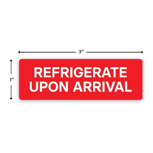 Refrigerate Upon Arrival Stickers 500 Labels per Roll 1"x3" by Sutter Signs - style: Refrigerate