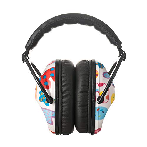 Kids Hearing Protection,25dB NRR Noise Reduction,Sound Proof for Kids,Toddler,Safety Earmuffs for Concert,Airplane,Autism,Monster Jam,Travel,School- Letter - color: Black Letters
