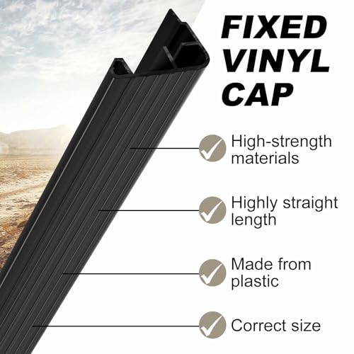 2 Pcs 72" L Fixed Vinyl Sill Threshold Cap 1-5/32 Inches High, Black - color: Black, size: 1-5/32,72 Inch