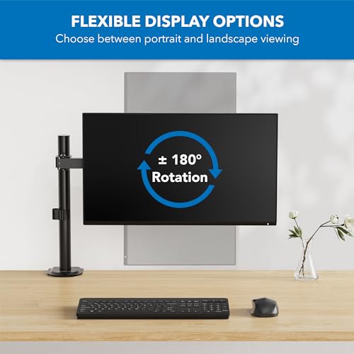 Mount-It! Single Monitor Arm Desk Stand, 19-32" Screens