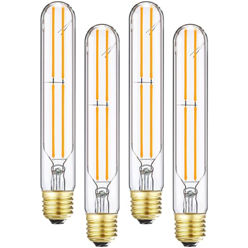 E26 Tubular Led Bulbs,Dimmable T10 Led Light Bulbs 6W Equal 60 Watt 2700K - color: 6w=60w 2700k Warm White