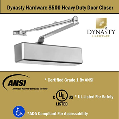 Dynasty 8500 Series Door Closer, Sprayed Aluminum, Spring 1-6, ADA - style: Sprayed Aluminum