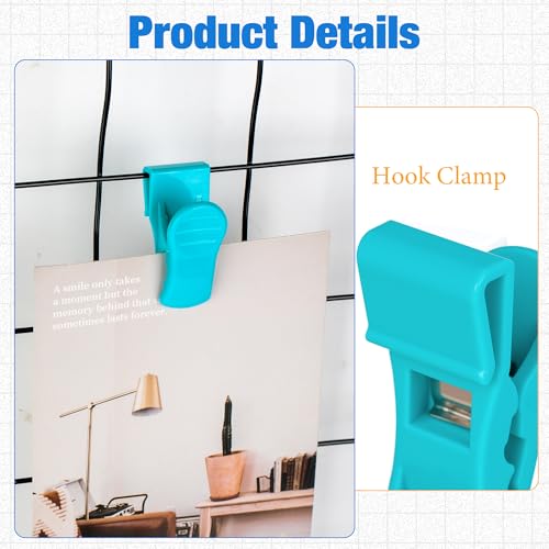 Starry 25 PCS Grid Wall Accessory Hooks Siding Clips to Hang Things Wall - color: Colorful