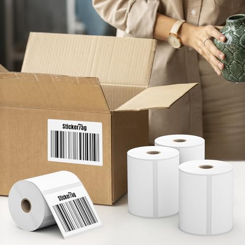 12 Rolls 4" x 3" Direct Thermal Shipping Labels for Small Business Supplies - size: 4" x 3" - 12 Rolls