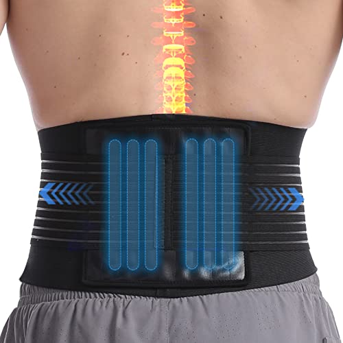 Paskyee Back Brace, Lumbar Support, Lower Back Pain, Sciatica, Men & Women - size: L(Fits waist 33.9"-39.4")
