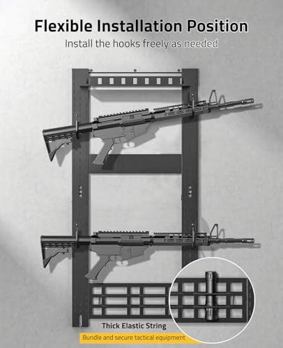 CVLIFE Gun Rack for Wall, Gun Rack Wall Mount with Shelf & Accessory Panel - style: Multi-Layer Gun Rack