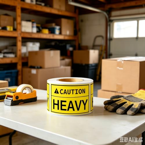 Caution Heavy Sticker Shipping Pallet Labels (300 Pcs)