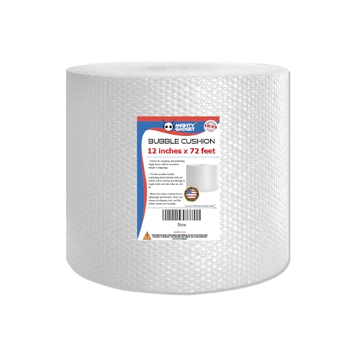 Small Bubble Cushioning Wrap for Moving & Shipping - 72 FT Bubble Packing Wrap for Extra Protection Packaging Boxes & Mailers - Clear Bubble Roll Moving Supplies, Perforated Every 12 IN