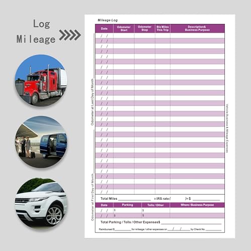Receipt Organizer Envelopes with Mileage Log Book and Expense Ledger,Business Expense Tracker and Cost Record for Receipts Storage, 6.5x9.5 Inches, 18-Pack, Purple - color: Purple-18