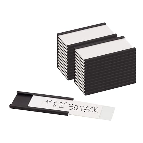 Realth Magnetic Label Holders 1'' x 2'' 30 Pack - size: 1'' x 2'', style: 30 Pack