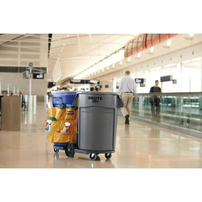 Rubbermaid Commercial Products BRUTE 32G Yellow Vented Trash Container, for Landscapers/Construction Sites/Restaurants/Back of House/Offices/Warehouses/Commercial Environments - color: Yellow, size: 32 Gallon