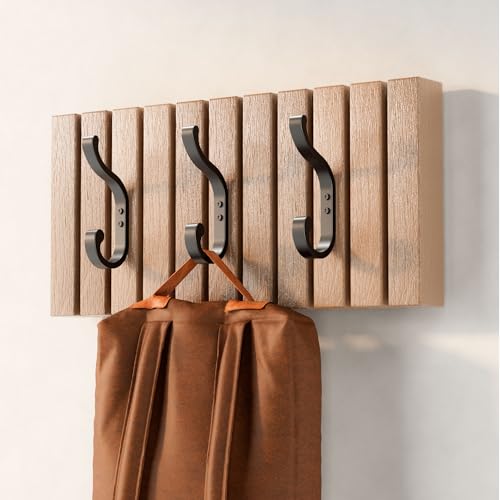 bussdis Coat Hanger Wall Mount 8-Pack - Wall Hooks for Hanging Heavy Duty - color: Black, size: 8 Pack