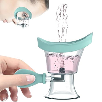 Eye Wash Cup, Silicone Manual Air Pressure Eye Wash Kit- Blue - color: Blue