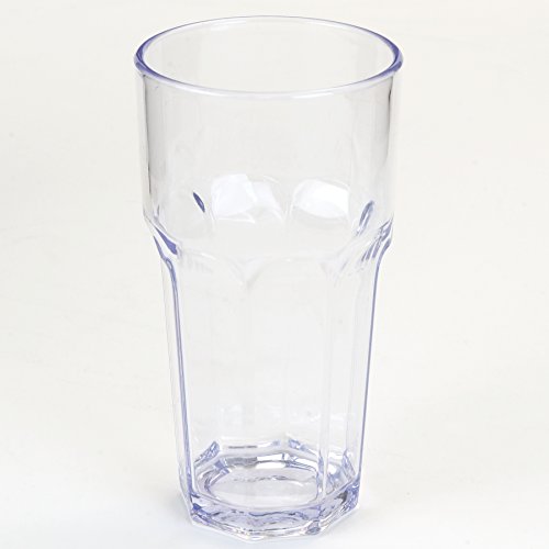 Carlisle FoodService Products Louis Tall Tumbler for Restaurants, Catering, Kitchens, Plastic, 20 Ounces, Clear, (Pack of 24) - size: 20 Ounces, style: 24 Pack